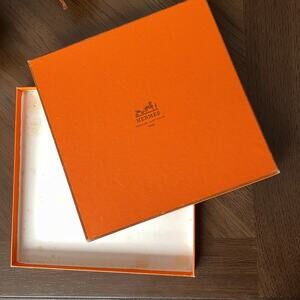 Hermes Scarf Gift Box Empty Orange Cardboard Paris France Storage FLAWED READ